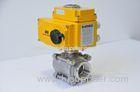 Female Thread / Butt Weld Electric Three Piece Ball Valve For Chemical Industry