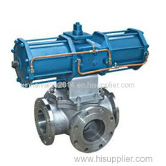 Pneumatic Three way Ball Valves