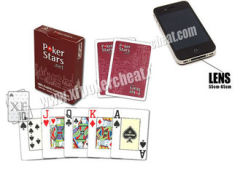 Belgium Copag Plastic Red Poker Stars Marked Poker Cards For Poker Analyzer