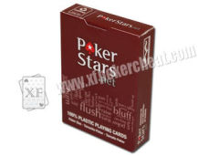 Belgium Copag Plastic Red Poker Stars Marked Poker Cards For Poker Analyzer