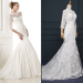 ALBIZIA Exquisite Ivory Lace Applique Tulle modest Wedding Mermaid Dresses