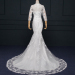 ALBIZIA Exquisite Ivory Lace Applique Tulle modest Wedding Mermaid Dresses