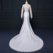 ALBIZIA simple 2016 New White Satin Lace Sweep/Brush Mermaid Wedding Dresses