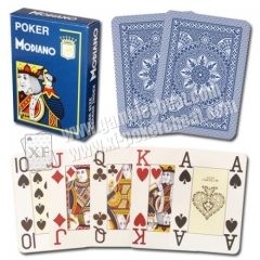 Modiano Texas Poker 2 Jumbo Index|brown Single Card Deck|100% Plastic Made in Italy