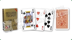 Modiano Golden Trophy 2 index|blue|bridge size|Single Card Deck|100% Plastic|Made in Italy