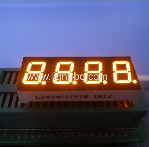 Super Bright Amber four digits 0.4" common anode 7 segment led display for instrument panel