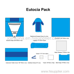 Nonwoven birth surgical packs