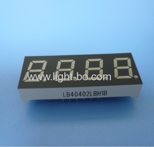 Ultra Blue 4 dígitos 0,4 polegadas cátodo comum 7 segmentos de exibição para eletrodomésticos LED