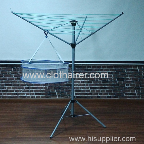 outdoor 3 arms umbrella steel rotary airer and clothes airer