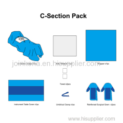 Medical caesarean surgical packs