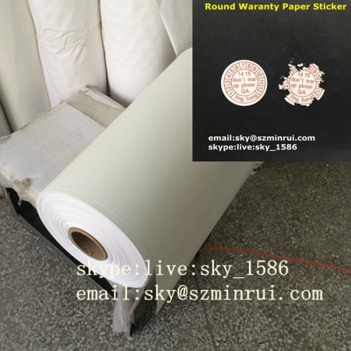 destructible vinyl paper/security label paper/destructible paper material