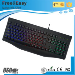 High quality rainbow backlit gaming keyboard