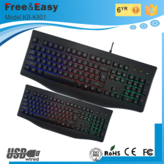 High quality rainbow backlit gaming keyboard