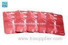 Earphone Heat Sealable Aluminum Foil Bags Red Laminated With Euro Hole