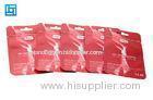 Earphone Heat Sealable Aluminum Foil Bags Red Laminated With Euro Hole