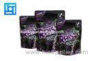 Dark Purple Printing Foil Stand Up Pouches Package Chocolate With Tear Notch