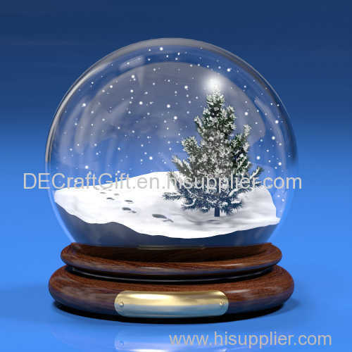 Hot Sale New musical christmas snow globe/ electric christmas snow globe for home decor
