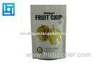 White Waterproof Zipper Pouch / Durian Chips Sealable Stand Up Food Pouches