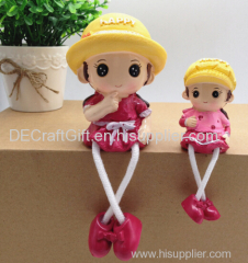 resin crafts home decor ornament 3D cartoon girl figurine