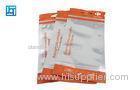 Orange Zip Lock Heat Seal Aluminum Foil Bags Custom For Cable OPP / VMPET