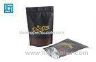 Flat Bottom Zipper Stand Up Barrier Pouches Packaging Matte Black For Sesame Powder