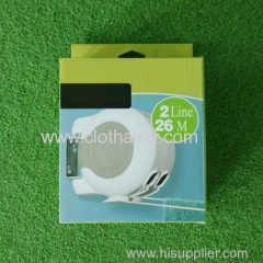 Double Line Plastic Retractable Clothesline Wall Mounted