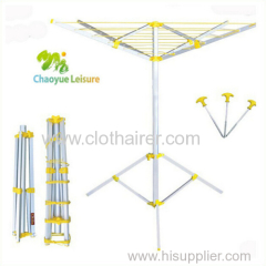 4-Arm Small Aluminum Rotary Clothes Dryer with Free Standing