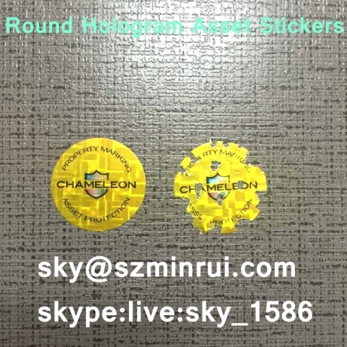 holographic destructible sticker/hologram tamper evident labels/3D holographic destructible vinyl stickers