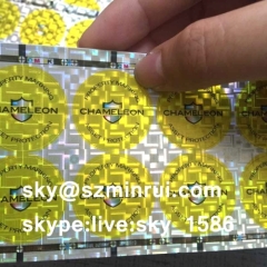 3D Holographic Destructible Sticker for Tamper Evident Customized Patterns Hologram Vinyl Labels Stickers