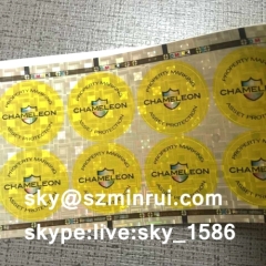 3D Holographic Destructible Sticker for Tamper Evident Customized Patterns Hologram Vinyl Labels Stickers