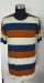 Men's summer wear round collar stripe T-shirt