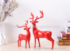 Polyresin Animal Cute Deer Sculpture Statue Figurine