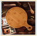 Grooved Bamboo Pizza Board with handle