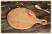 Grooved Bamboo Pizza Board with handle