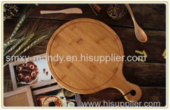 Grooved Bamboo Pizza Board with handle