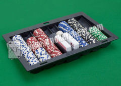 Poker Scanner Black Plastic Poker Table Chip Tray With Hand - Held Camera