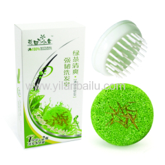 Green Tea Refreshing Shampoo Soap With Comb