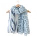 Korean leopard and straps printing Balinese yarn scarf