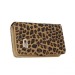 Upscale fashionable leopard pattern clutch wallet for women