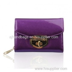 Upscale bright with fashionable belt buckle clutch wallet