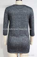 ROUND NECK FASHION SHIRT(LADIES)