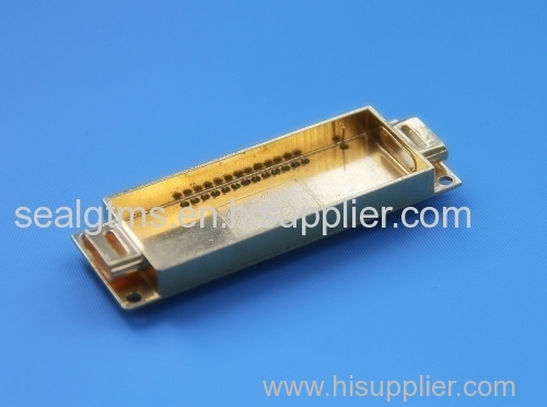 hybride package glass component gold plating