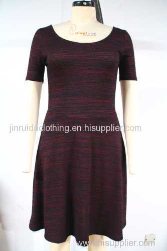 Women's space dye sweater kint dress