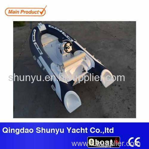 CE 3.9m fiberglass v deep hull rib boat fishing boat