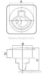 Hatch Latch AISI 316. Square With Lock And Key