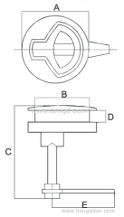 Hatch Latch AISI 316. Casted