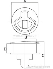 Hatch Latch AISI 316. Casted