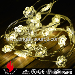 Snow flake shape led string lights