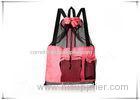 Red Big Mesh Mummy Backpack / Polyester Swimming Gear Bag For Kids