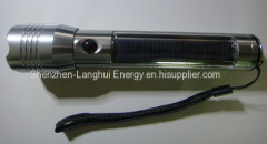 Solar Power Product Aluminium 1W LED Torch Light Green Energy 049B
